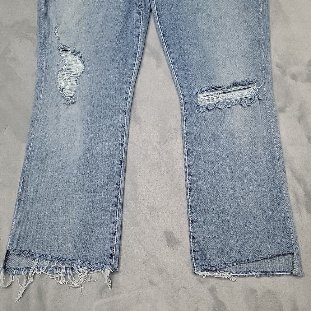 Mother Jeans Womens 31 Blue Insider Crop Step Fray Chatterbox Made In USA - Picture 2 of 11